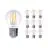 Lot 10x Noxion Lucent Lustre LED E27 Boule Filament Claire 4.5W 470lm - 827 Blanc Très Chaud | Dimmable - Équivalent 40W
